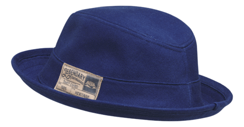 STIHL Hut HERITAGE blau Baleur Hut mit Krempe aus 100% Baumwolle