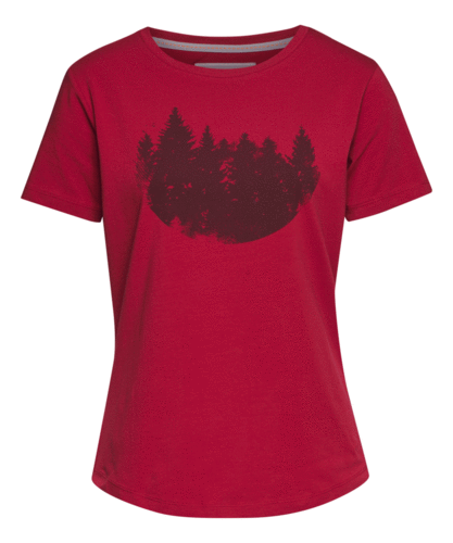 STIHL T-Shirt Damen FIR FOREST mit dezentem Ton-in-Ton Wald-Print
