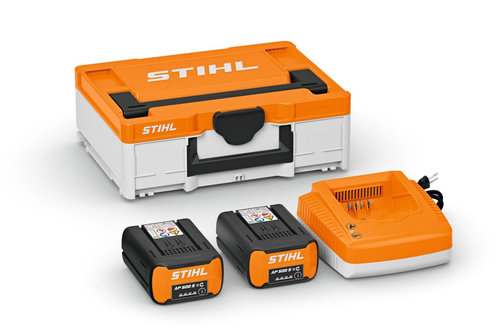 STIHL Power-Box 3: Set mit 2x Akkus AP 500 S und Ladegerät AL 500